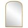 Cinnabar Road Miri Gold Leaf 22" x 34" Arch Wall Mirror