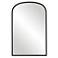 Cinnabar Road Miri Satin Black 22" x 34" Arch Wall Mirror