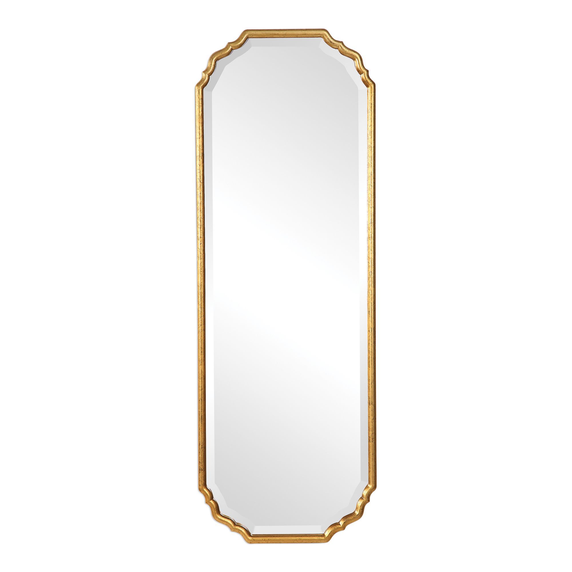Image 2 Cinnabar Road Natomas Gold Leaf 21 1/2" x 61 1/2" Wall Mirror
