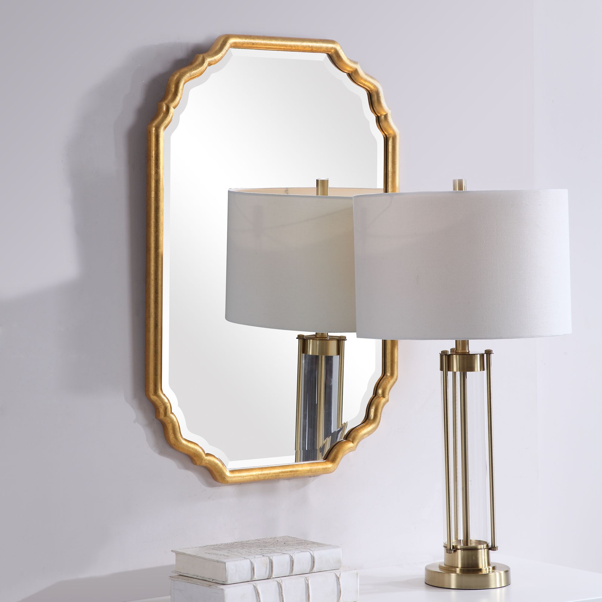 Image 3 Cinnabar Road Natomas Metallic Gold 21 1/2" x 31 1/2" Wall Mirror more views