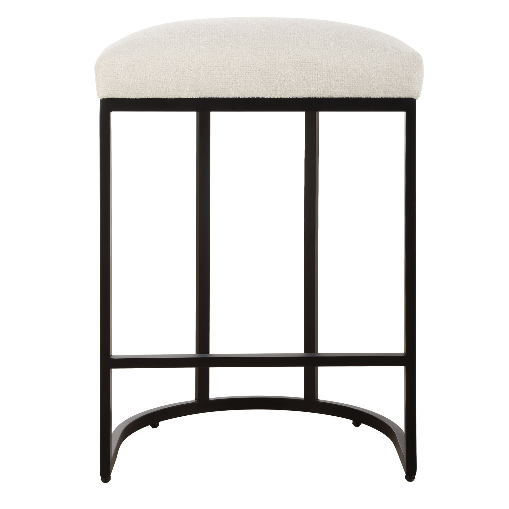 Image 4 Cinnabar Road Nova 26 1/4" Cream and Black Counter Stool more views