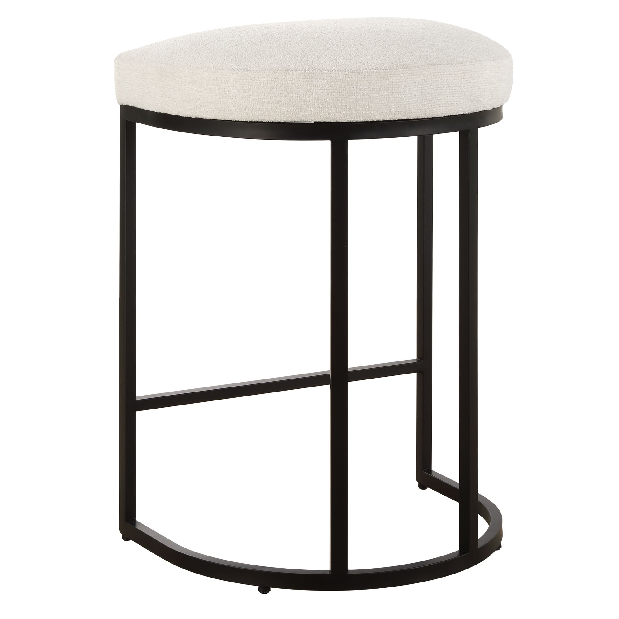 Image 7 Cinnabar Road Nova 26 1/4" Cream and Black Counter Stool more views