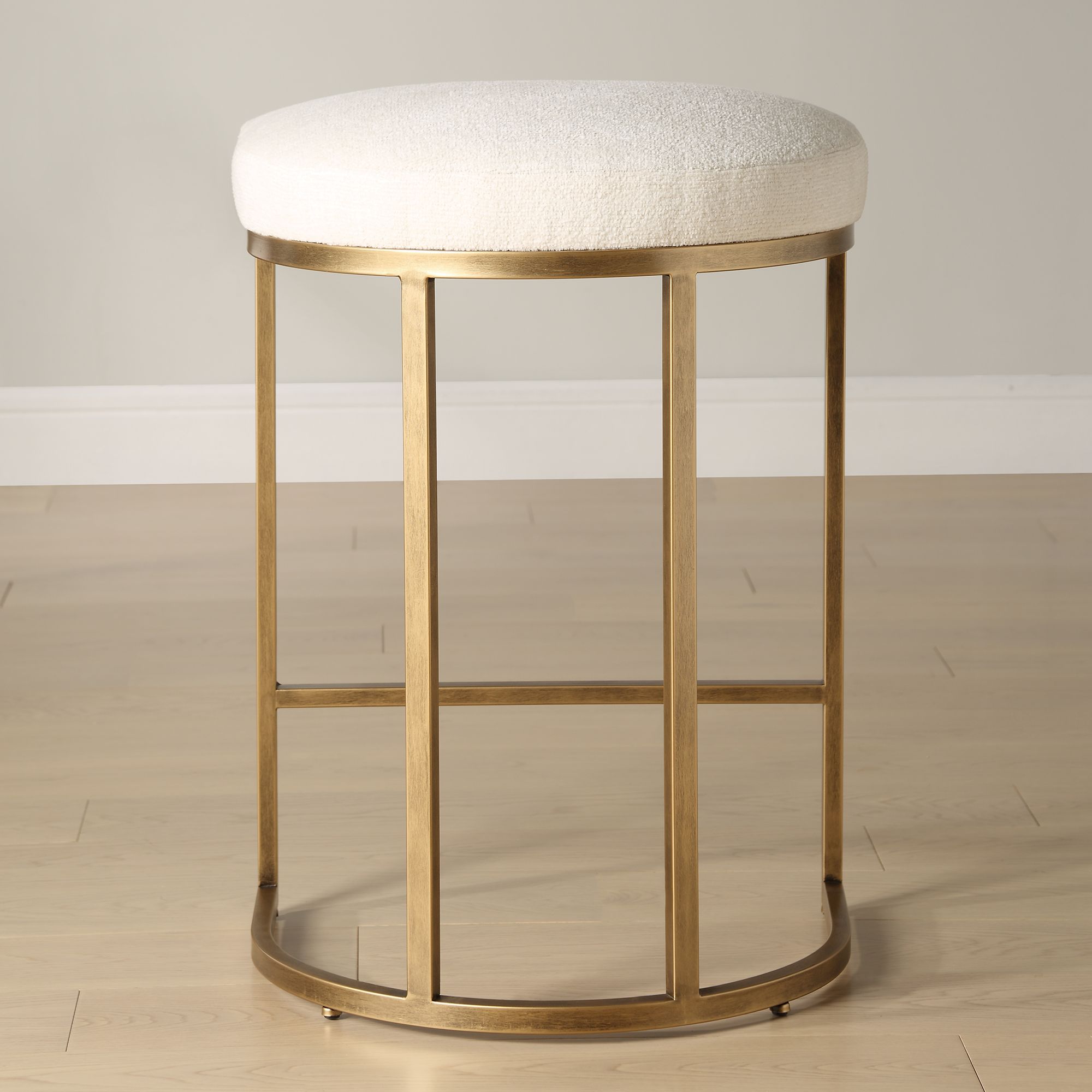 Image 4 Cinnabar Road Nova 26 1/4" Cream and Brass Counter Stool more views
