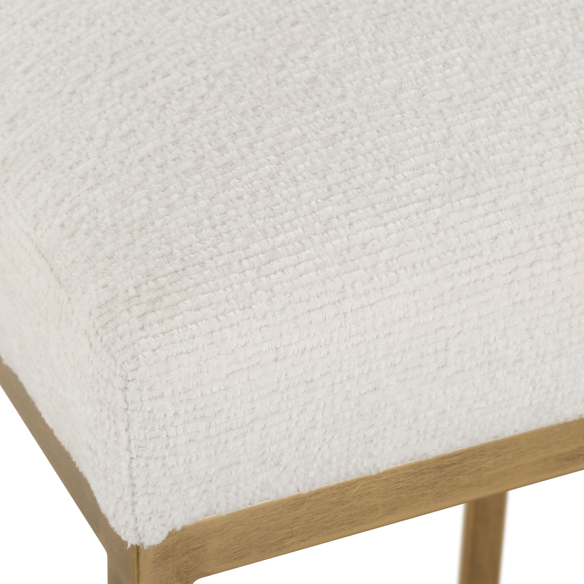 Cinnabar Road Nova 26 1/4" Cream and Brass Counter Stool