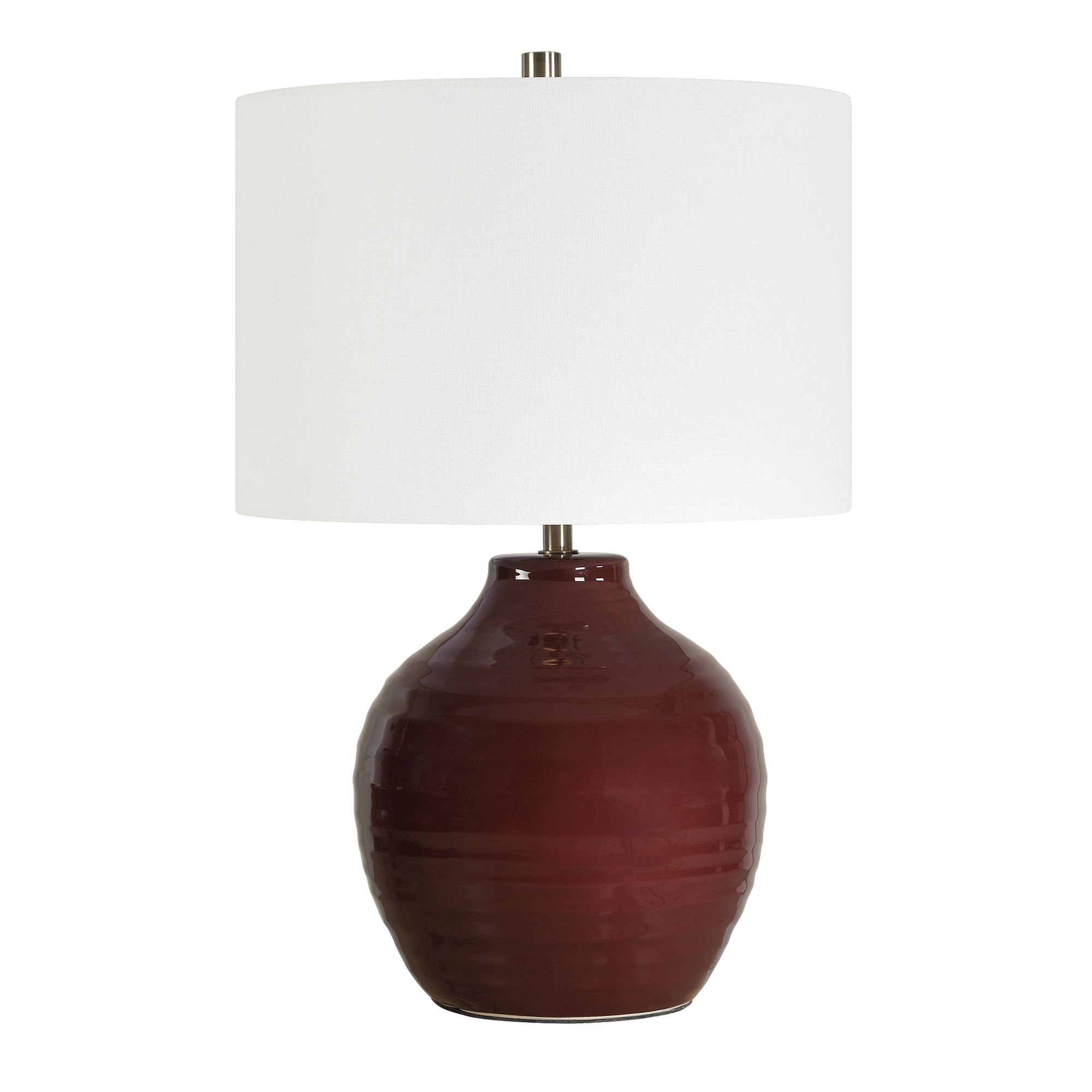 Image 4 Cinnabar Road Odem 23" High Ruby Red Ceramic Table Lamp more views