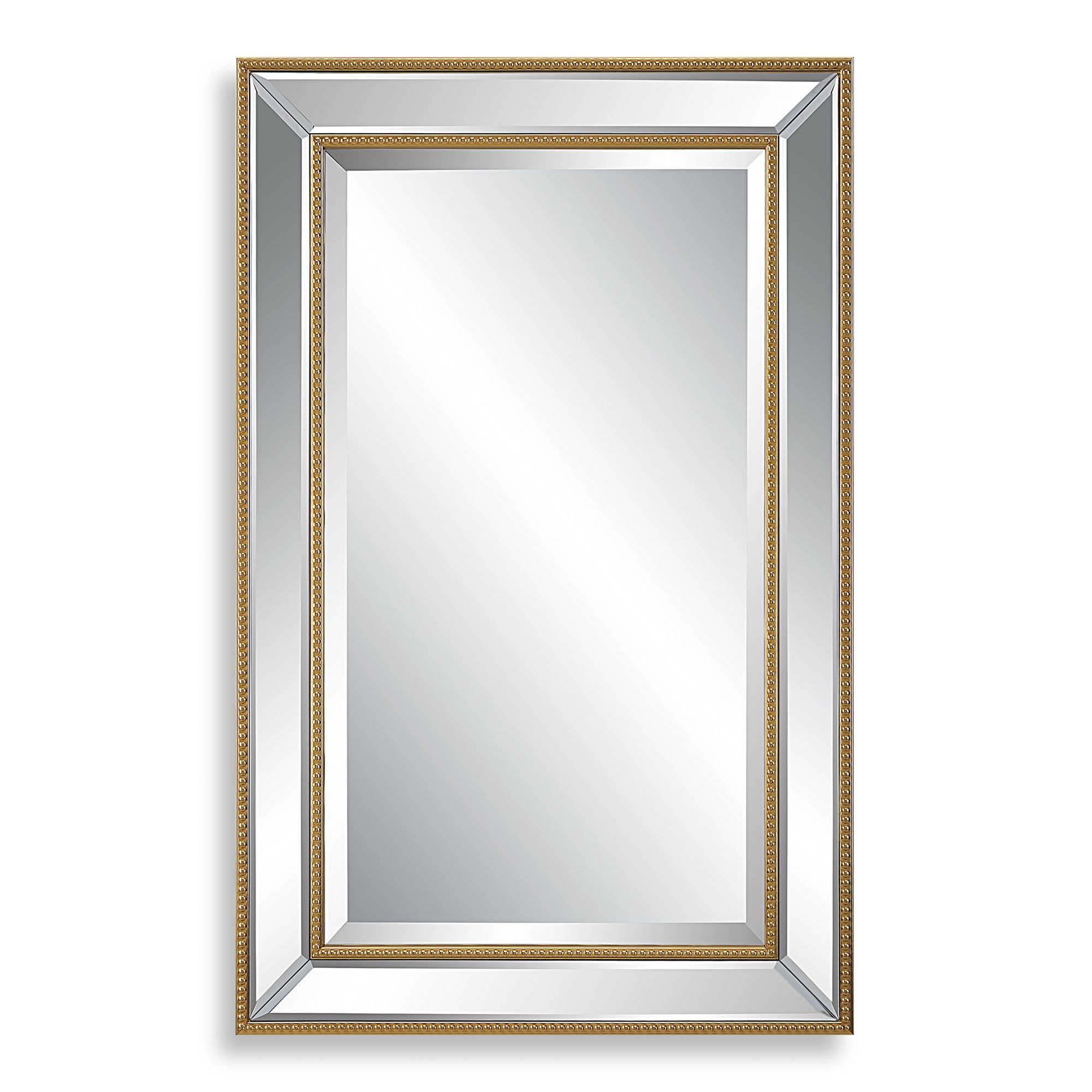Image 2 Cinnabar Road Osmer Gold Beaded 20" x 32" Wall Mirror