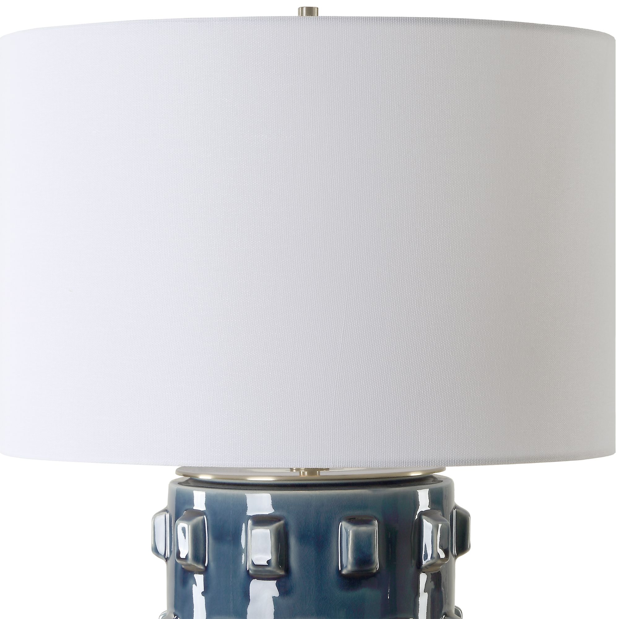 Image 5 Cinnabar Road Poseidon Rich Blue Ceramic Accent Table Lamp more views