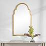 1_Cinnabar Road Quinn Gold 21" x 37" Arch Top Wall Mirror