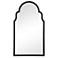 Cinnabar Road Quinn Satin Black 21" x 37" Arch Top Wall Mirror