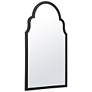 4_Cinnabar Road Quinn Satin Black 21" x 37" Arch Top Wall Mirror more views