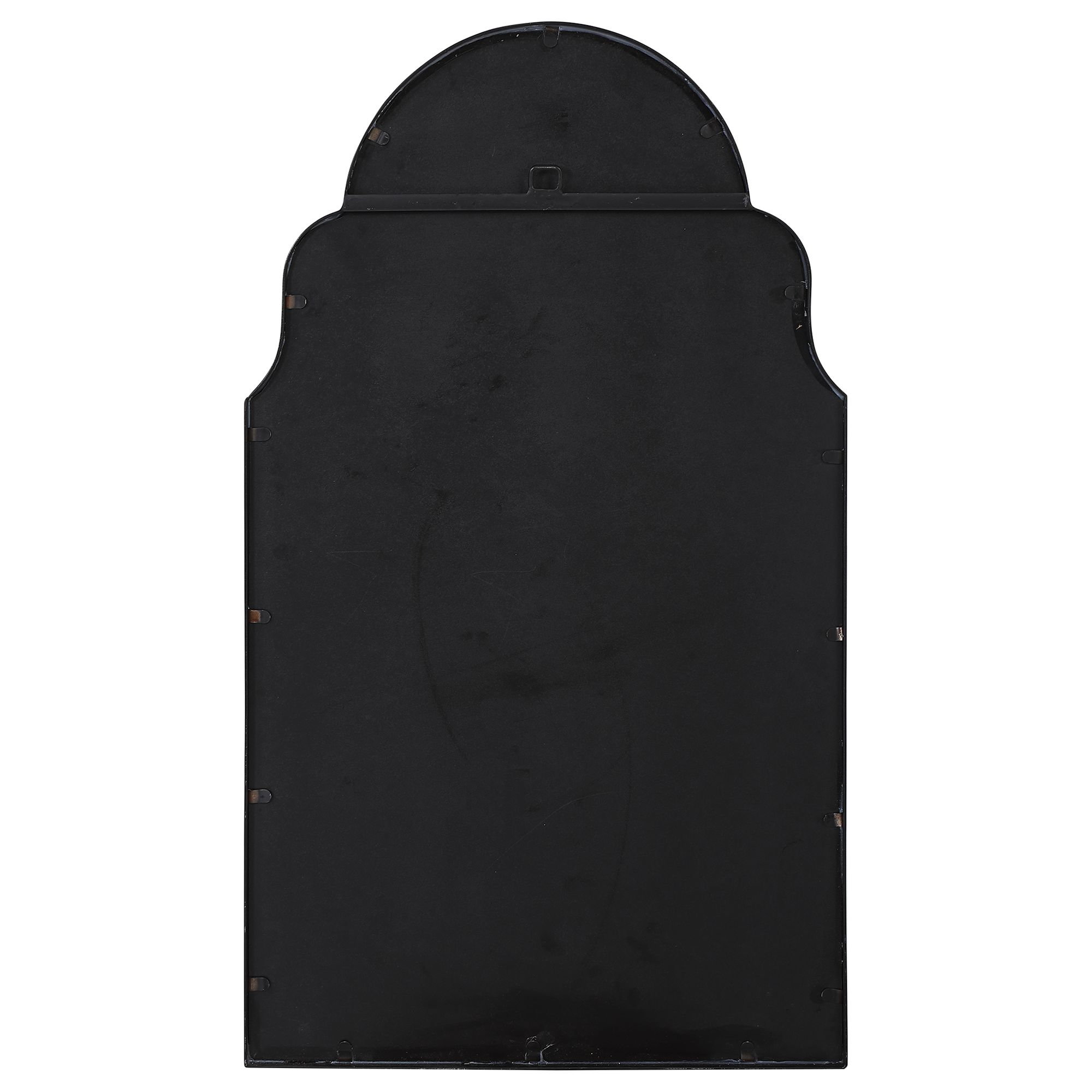 Image 6 Cinnabar Road Quinn Satin Black 21" x 37" Arch Top Wall Mirror more views