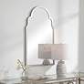 3_Cinnabar Road Quinn Silver 21" x 37" Arch Top Wall Mirror more views