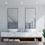 3_Cinnabar Road Reid Black 20" x 40" Rectangular Wall Mirror more views