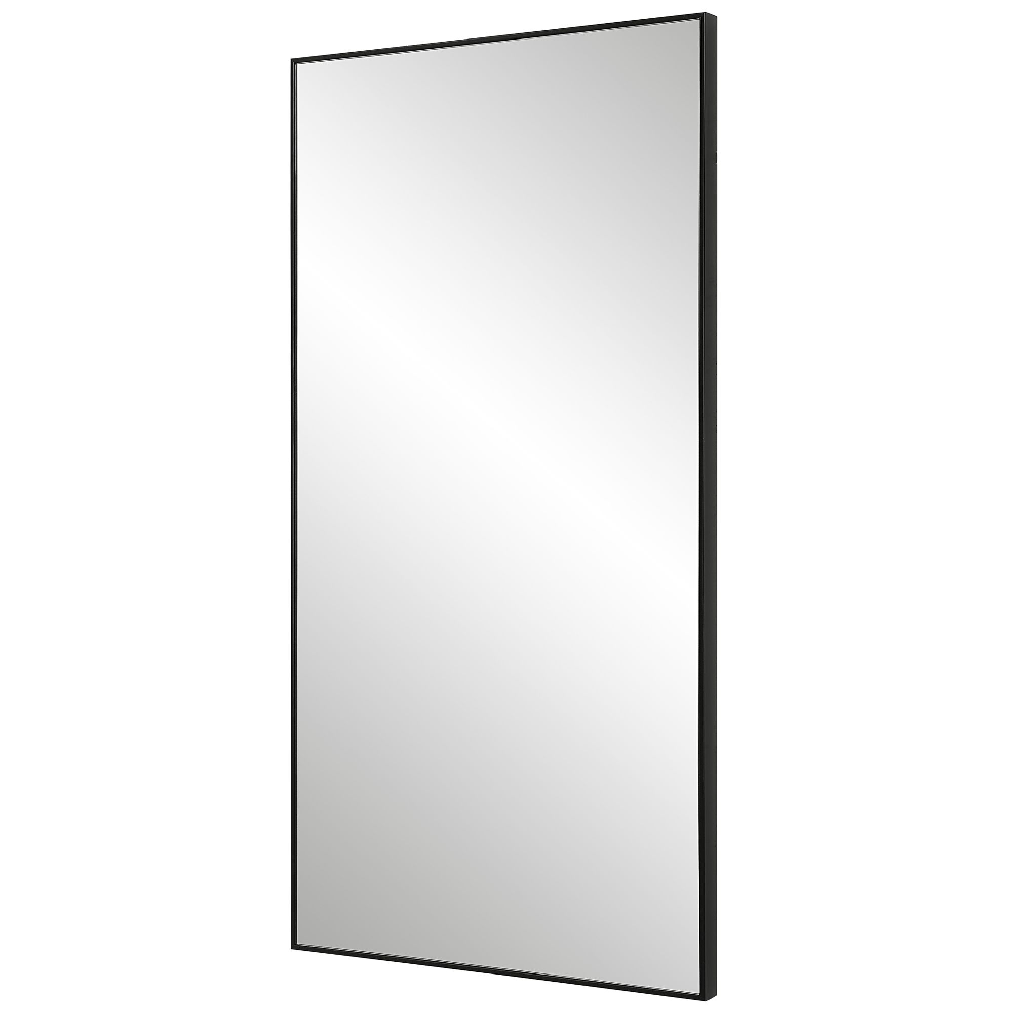 Image 5 Cinnabar Road Reid Black 20" x 40" Rectangular Wall Mirror more views