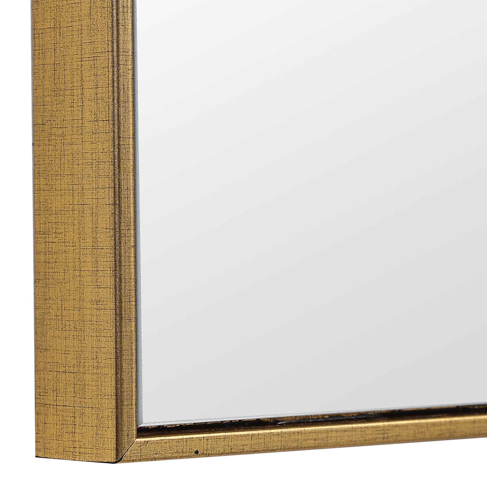 Image 5 Cinnabar Road Reid Gold 20" x 40" Rectangular Wall Mirror more views