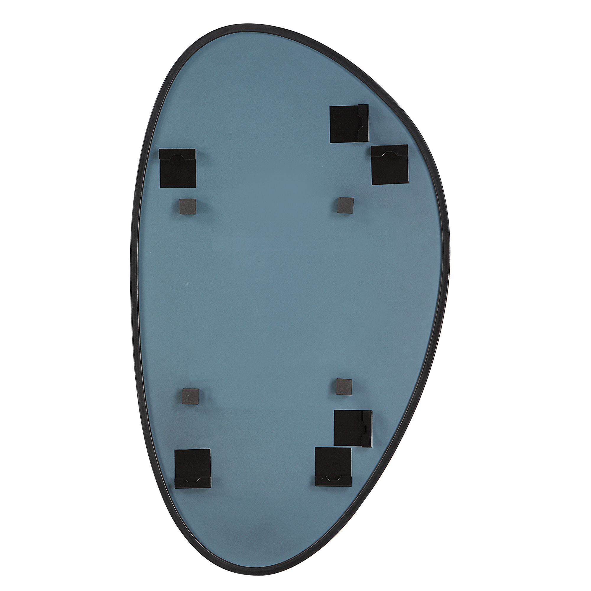 Cinnabar Road Reserve Black 21" x 36" Asymmetrical Wall Mirror