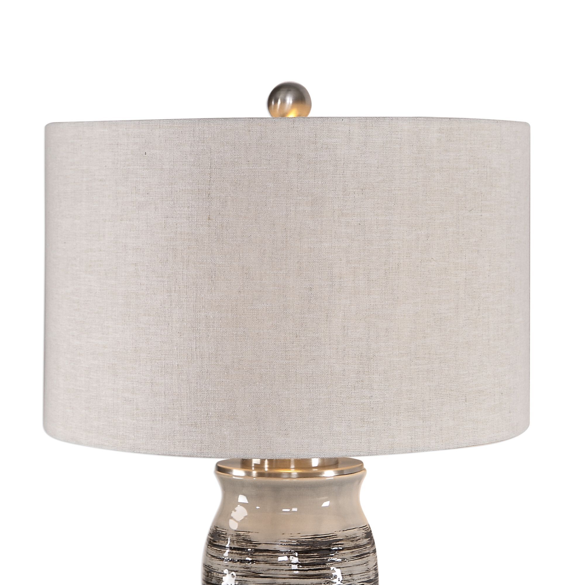 Image 5 Cinnabar Road Roanoake Dark Gray Ceramic Table Lamp more views