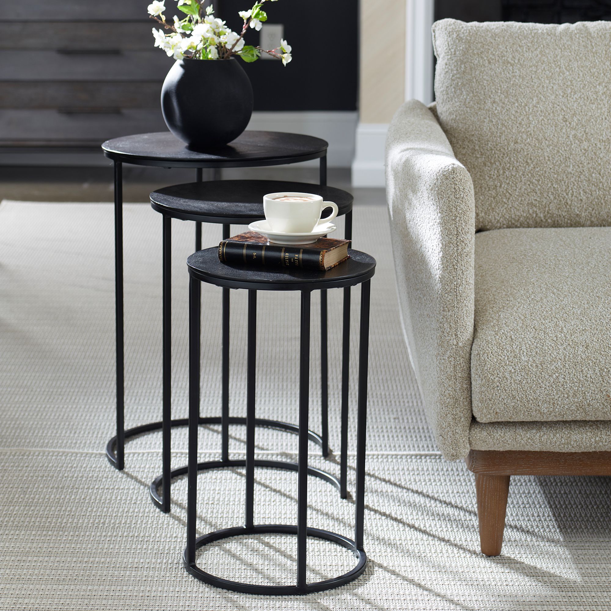Image 3 Cinnabar Road Robin Rich Espresso Nesting Tables Set of 3 more views
