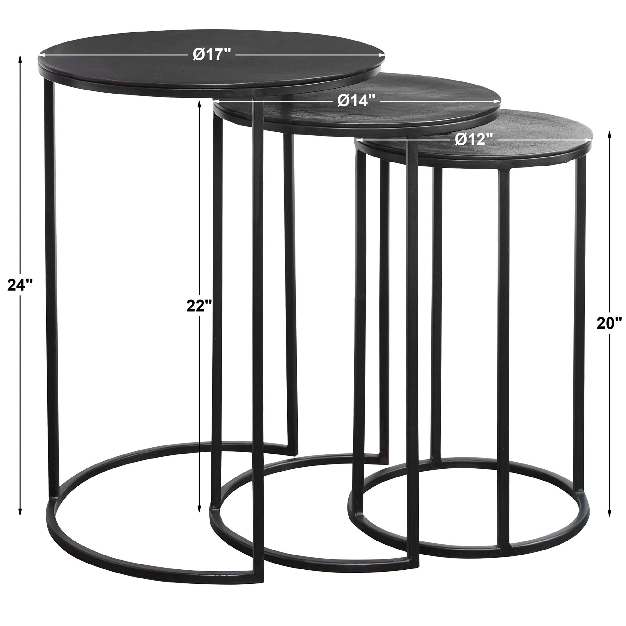 Image 5 Cinnabar Road Robin Rich Espresso Nesting Tables Set of 3 more views