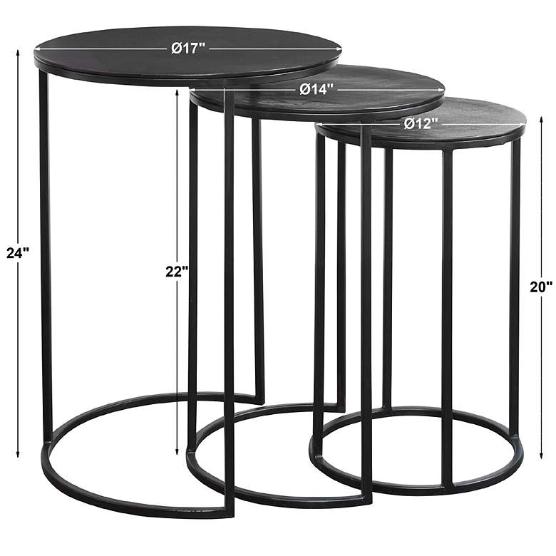 Image 5 Cinnabar Road Robin Rich Espresso Nesting Tables Set of 3 more views