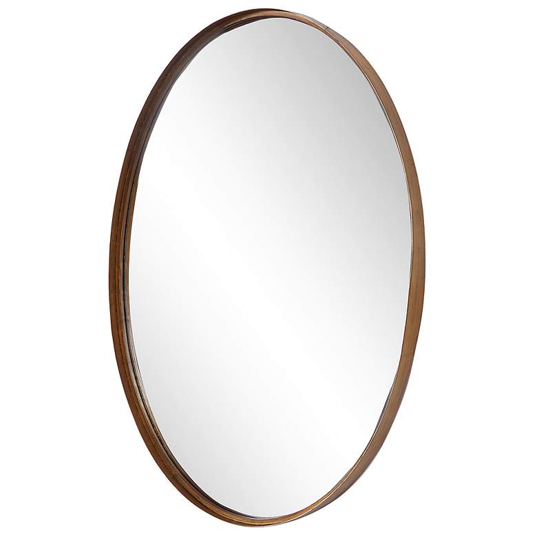 Image 3 Cinnabar Road Roseville Gold Leaf 24" x 35" Oval Wall Mirror more views