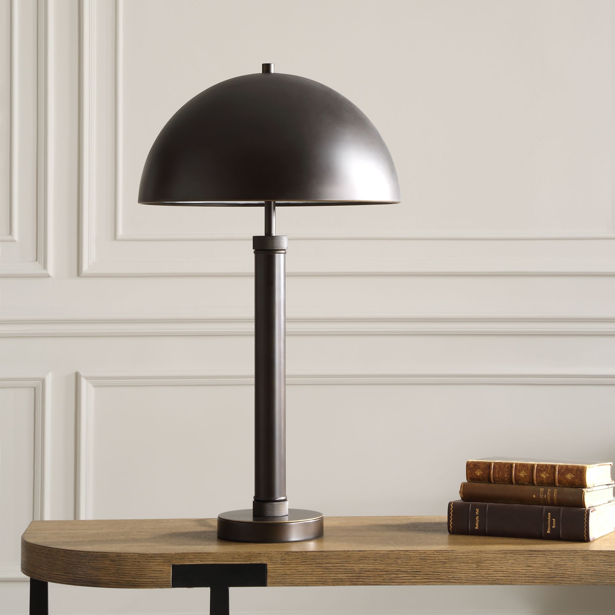 Image 3 Cinnabar Road San Saba Dark Bronze Dome Table Lamp more views