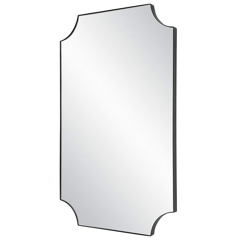 Image 5 Cinnabar Road Saville Satin Black 20" x 32" Wall Mirror more views