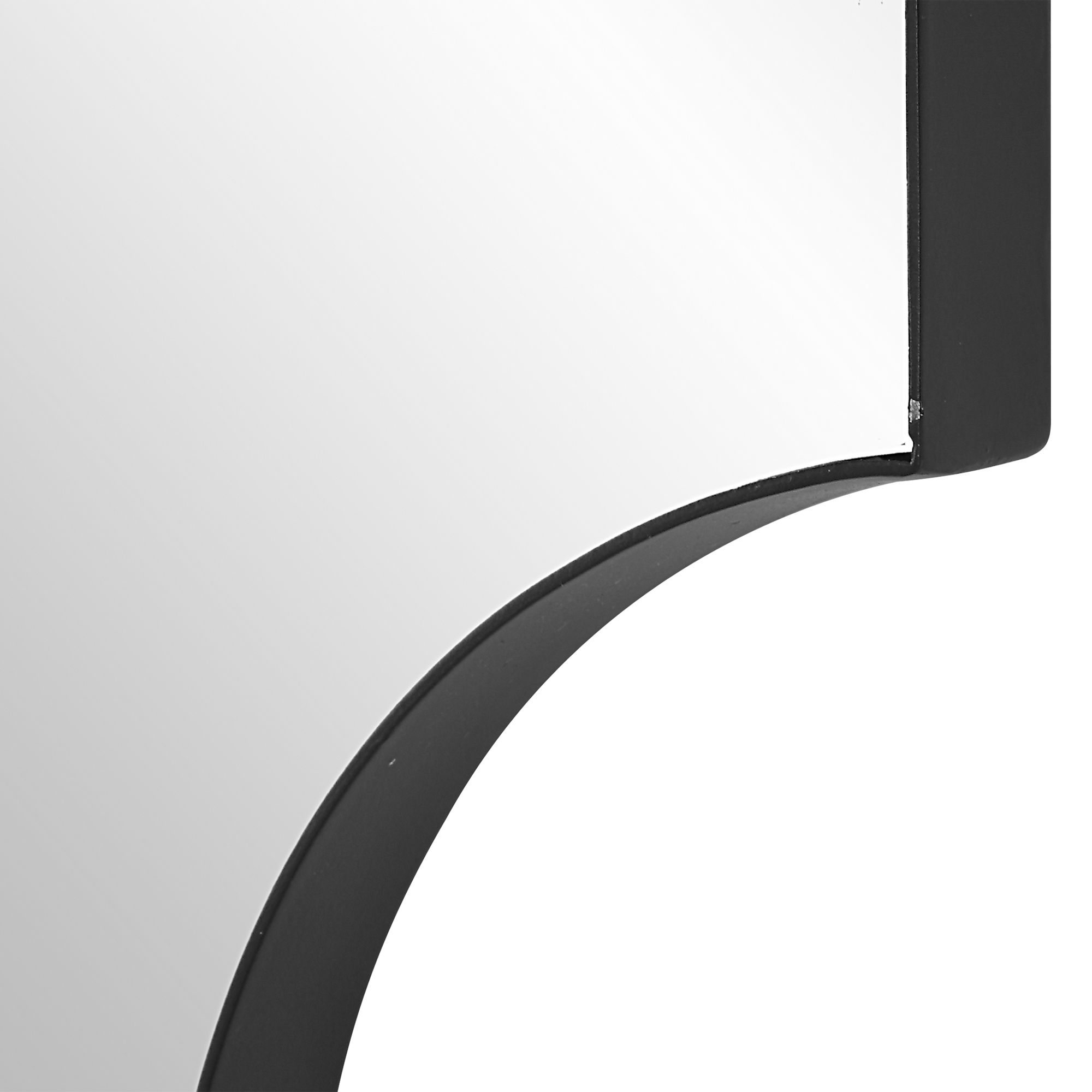 Image 6 Cinnabar Road Saville Satin Black 20" x 32" Wall Mirror more views