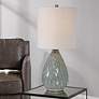 1_Cinnabar Road Seabrook Aqua Blue Ceramic Table Lamp