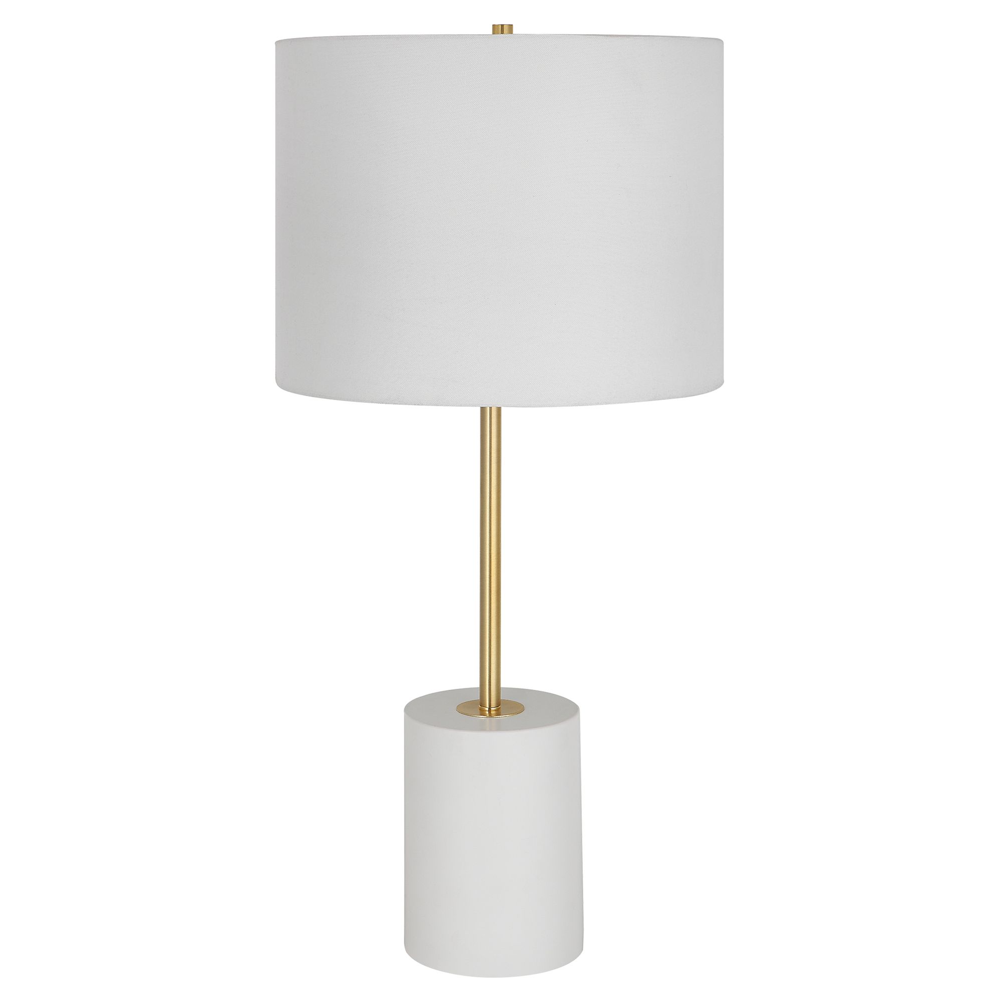 Image 2 Cinnabar Road Serena White and Gold Metal Table Lamp