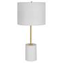 2_Cinnabar Road Serena White and Gold Metal Table Lamp