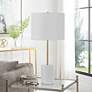 3_Cinnabar Road Serena White and Gold Metal Table Lamp more views