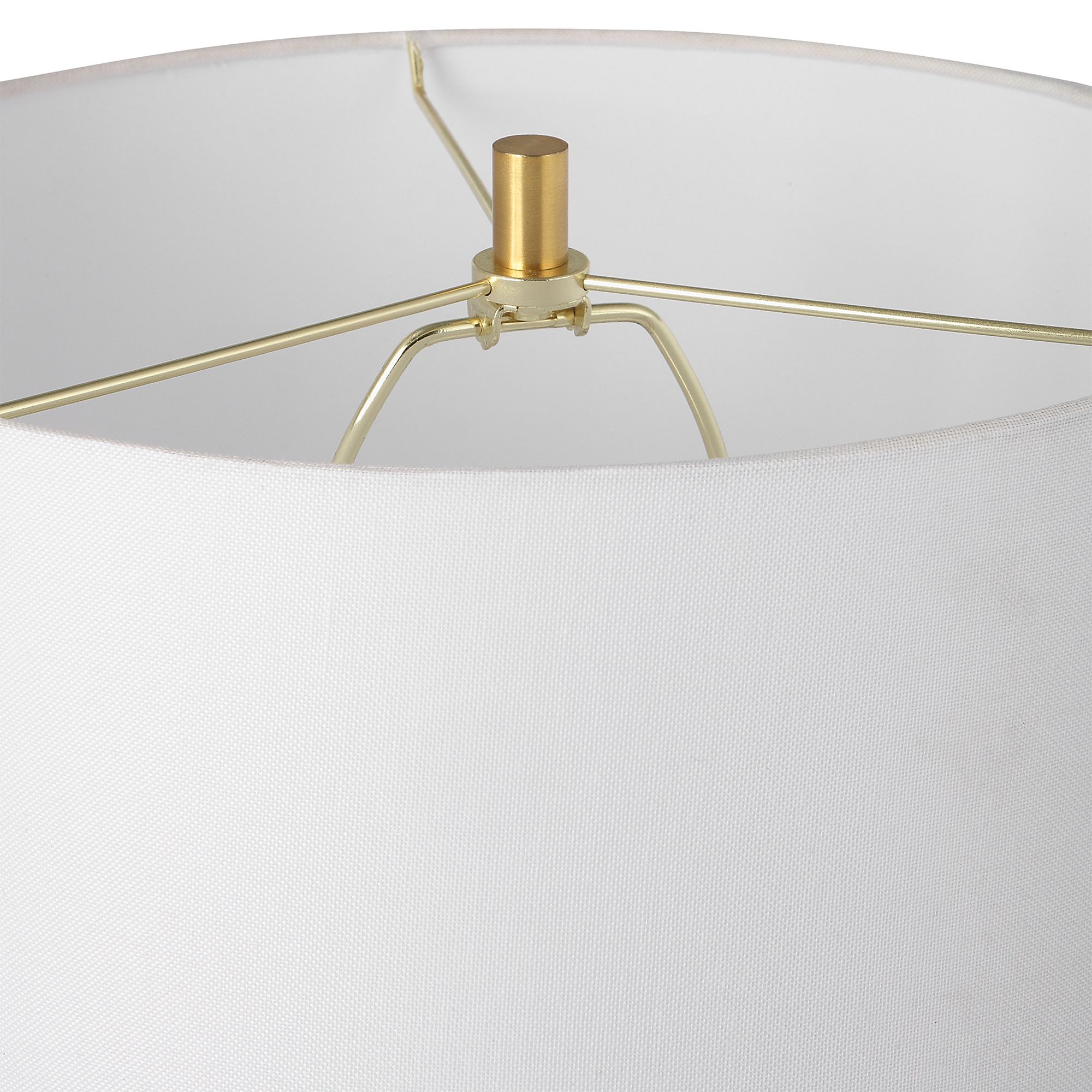 Image 5 Cinnabar Road Serena White and Gold Metal Table Lamp more views