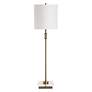 1_Cinnabar Road Shiner 32"H Antique Brass and Glass Buffet Table Lamp