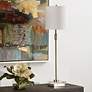 3_Cinnabar Road Shiner 32"H Antique Brass and Glass Buffet Table Lamp more views