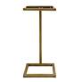5_Cinnabar Road Sicorro 10"W Gold Accent Table w/ Brown Marble more views