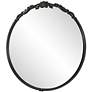 4_Cinnabar Road Sinclair Satin Black 30" x 31" Round Wall Mirror more views