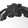 5_Cinnabar Road Sinclair Satin Black 30" x 31" Round Wall Mirror more views