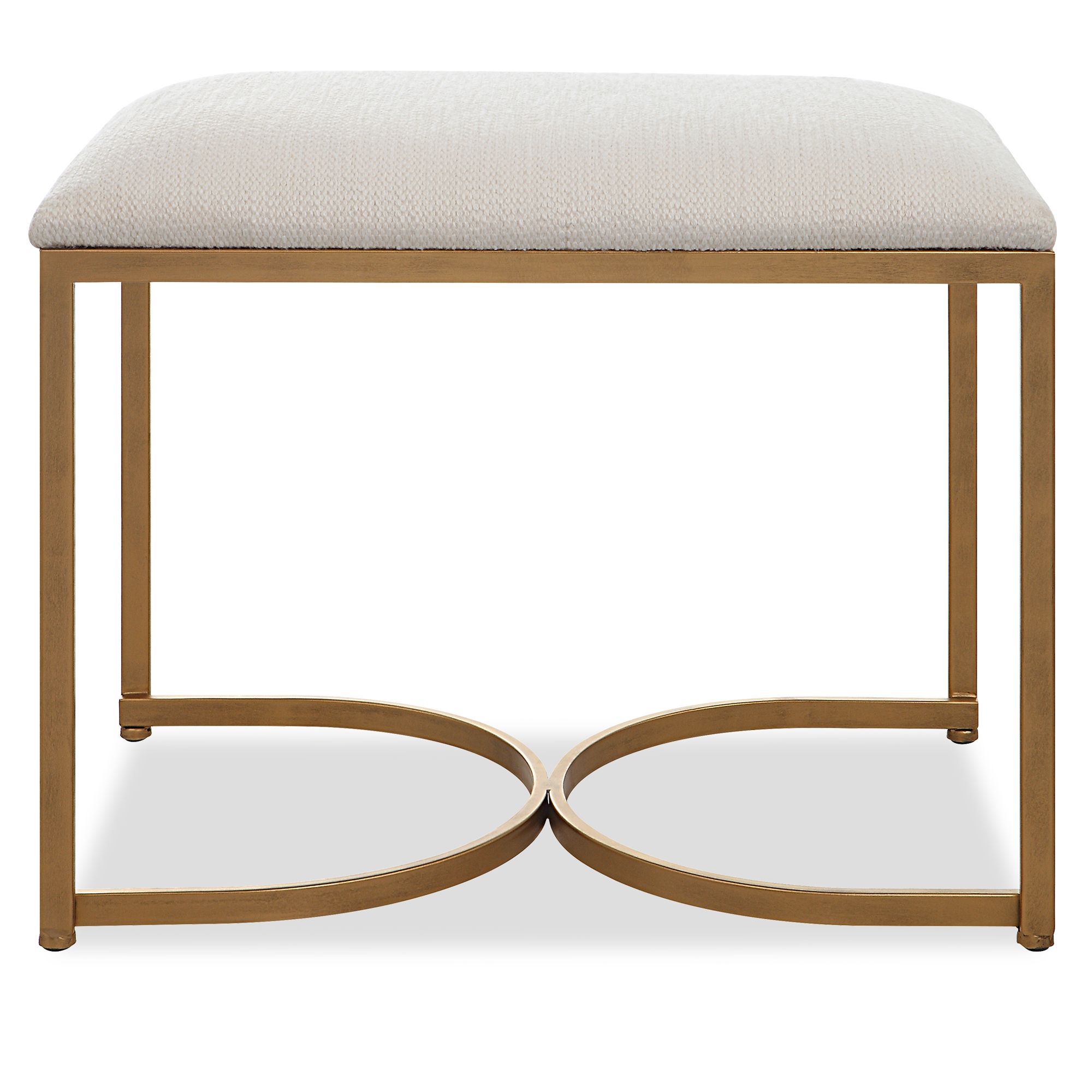 Cinnabar Road Sonora 24"W Rectangular Brushed Brass Bench