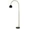 Cinnabar Road Tieren 72" High Brass and Black Modern Arc Floor Lamp