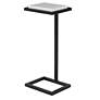 4_Cinnabar Road Valencia 10"W Black and White Marble Accent Table more views