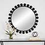 4_Cinnabar Road Valencia Matte Black 34" Round Wall Mirror more views