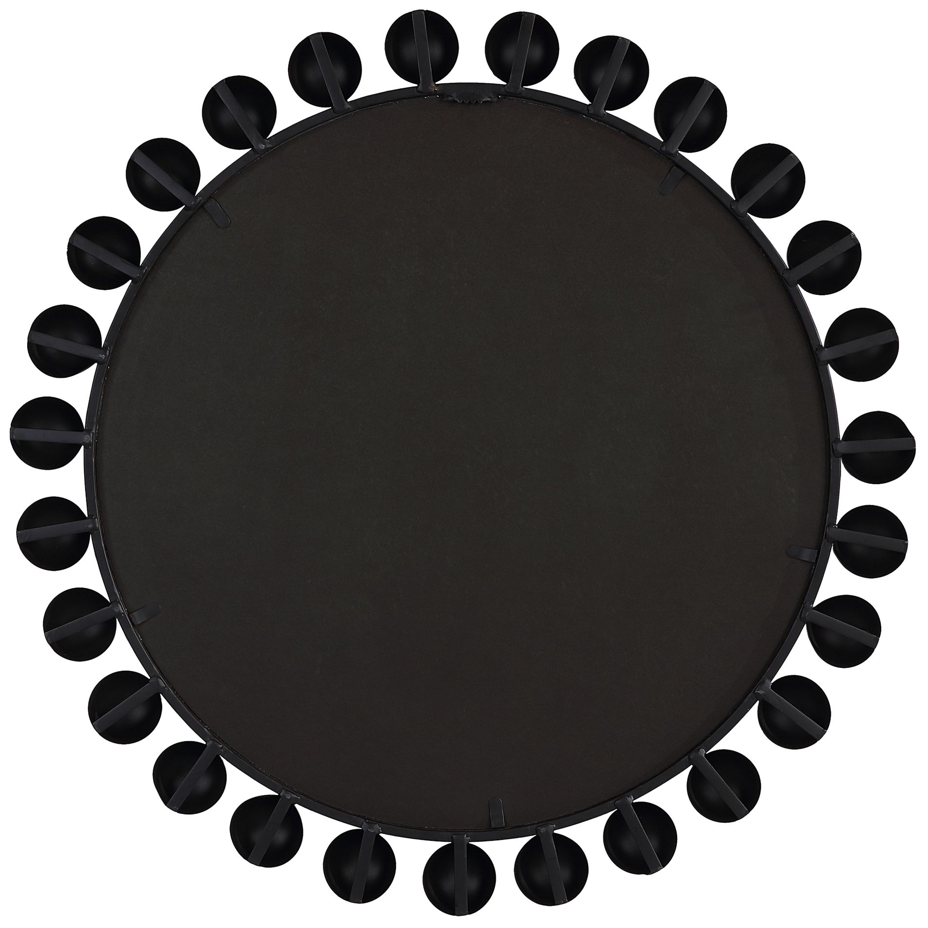 Cinnabar Road Valencia Matte Black 34" Round Wall Mirror