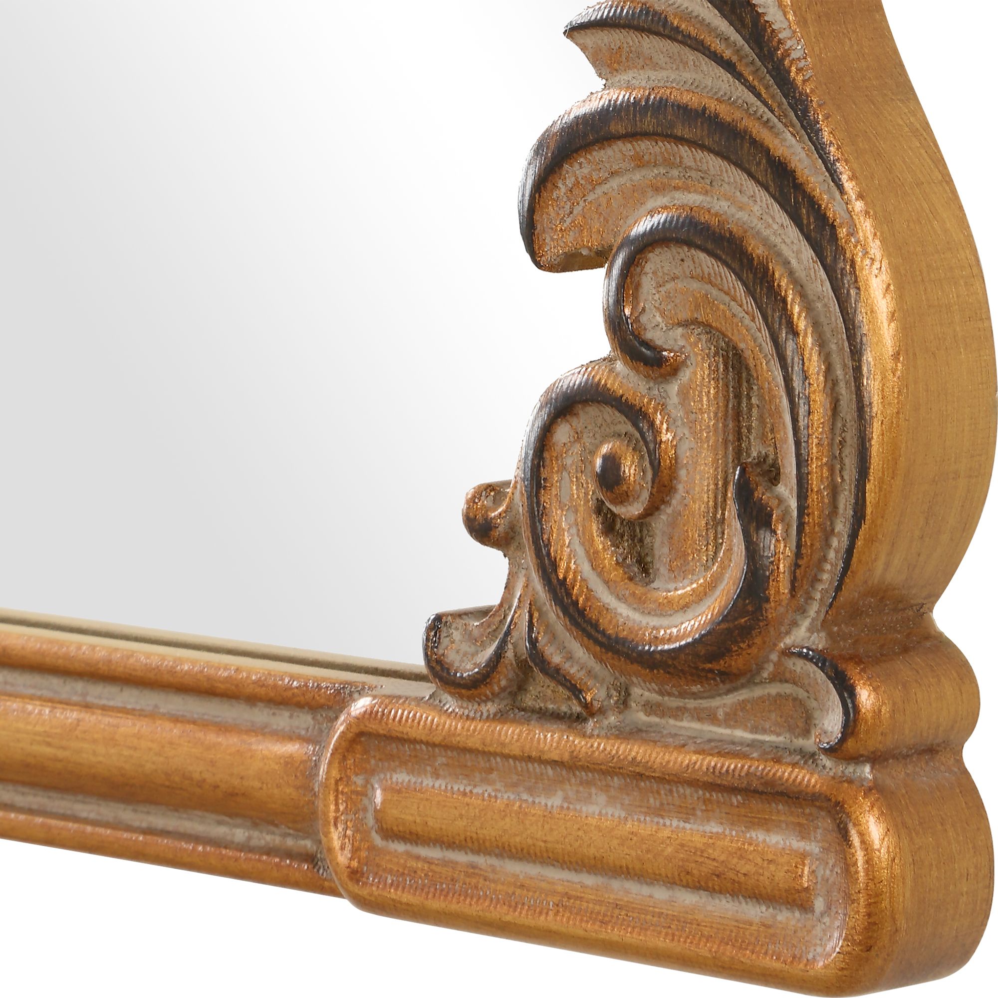 Image 5 Cinnabar Road Vespera Antiqued Gold 23 3/4" x 36" Wall Mirror more views