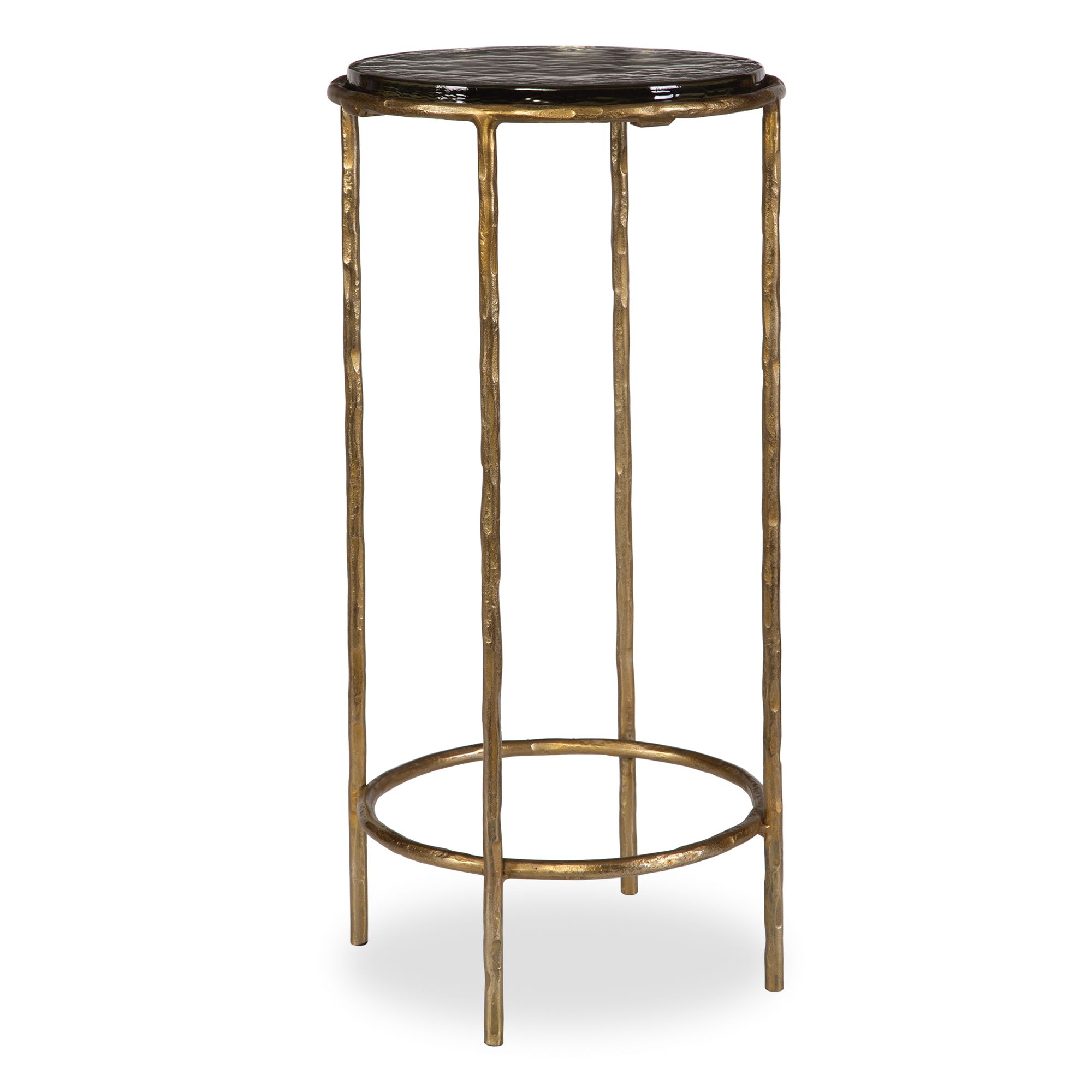 Image 2 Cinnabar Road Victoria 12" Wide Antique Gold Accent Table