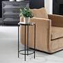 1_Cinnabar Road Victoria 12" Wide Black Round Accent Table