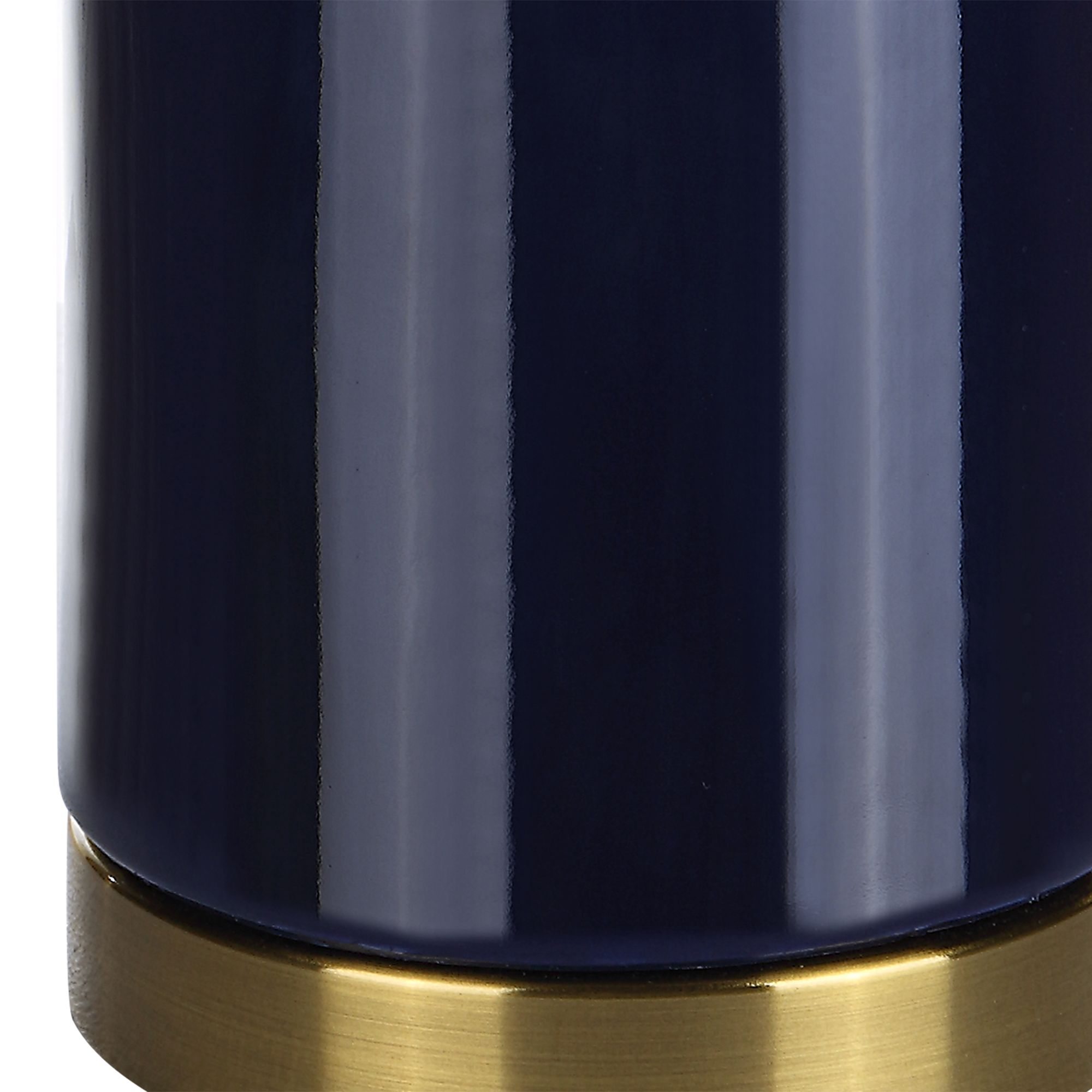 Thumbnail4 of Cinnabar Road Vidar Blue Ceramic and Gold Metal Table Lamp more views