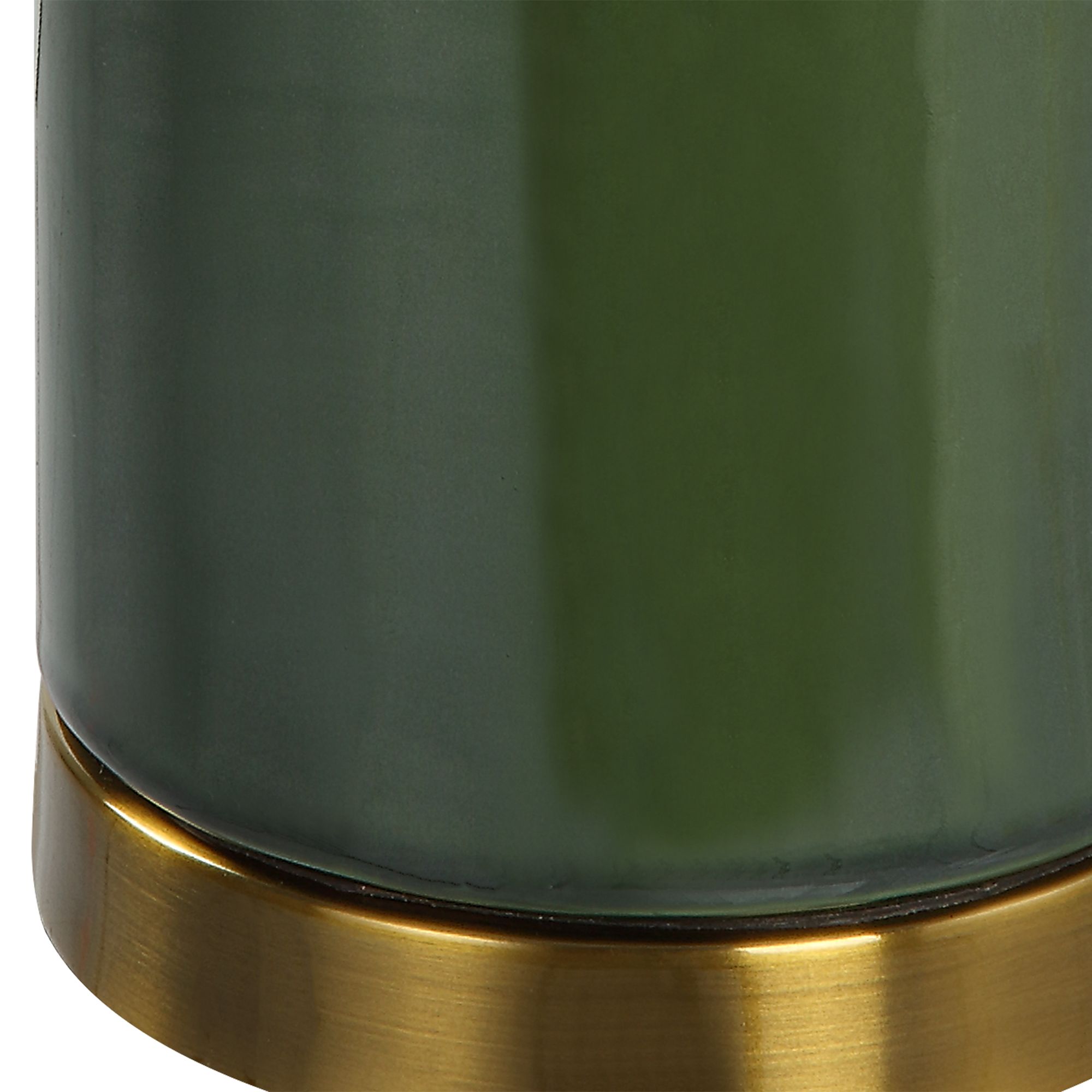 Image 4 Cinnabar Road Vidar Green Ceramic and Gold Metal Table Lamp more views