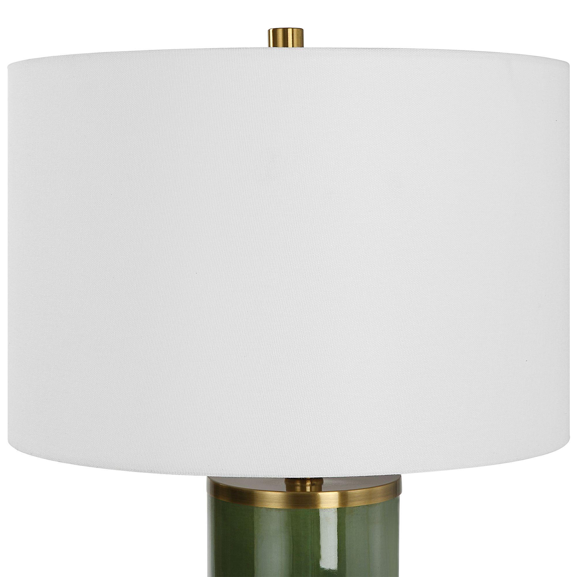 Image 5 Cinnabar Road Vidar Green Ceramic and Gold Metal Table Lamp more views