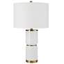 2_Cinnabar Road Vidar White Ceramic and Gold Metal Table Lamp